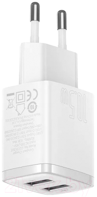 Адаптер питания сетевой Baseus Compact Charger 2U 10.5W EU / CCXJ010202