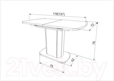 Обеденный стол Eligard Leman (сосна каньон/коричневый)