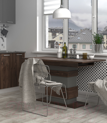 Обеденный стол Eligard Yukon (дуб нокс/дымчатый алмаз)