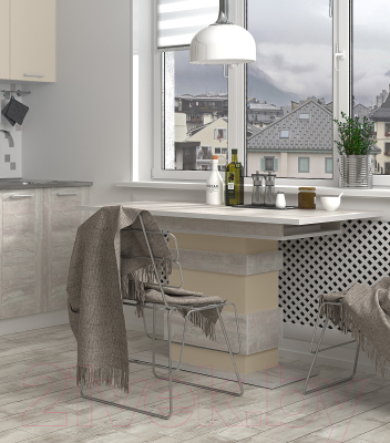 Обеденный стол Eligard Yukon (ледяное дерево/персидский жемчуг)