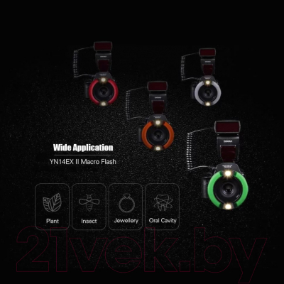 Вспышка кольцевая Yongnuo YN-14EX II Macro TTL для Canon