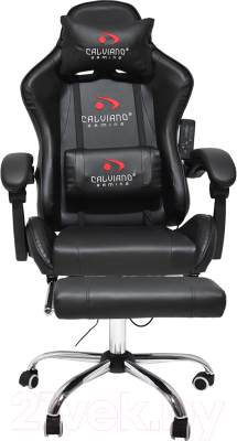 Кресло геймерское Calviano Avanti Ultimato с подножкой (черный)