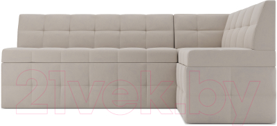 Уголок кухонный мягкий Mebel-Ars Атлантис правый 212x84x135 (бежевый Star Velvet 6 Light Beige)