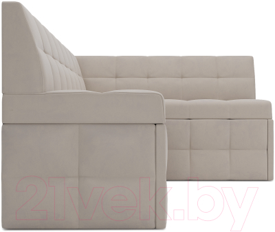 Уголок кухонный мягкий Mebel-Ars Атлантис правый 212x84x135 (бежевый Star Velvet 6 Light Beige)