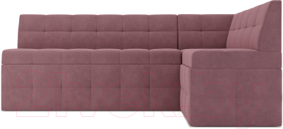 Уголок кухонный мягкий Mebel-Ars Атлантис правый 212x84x135 (велюр пудра НВ-178 18)
