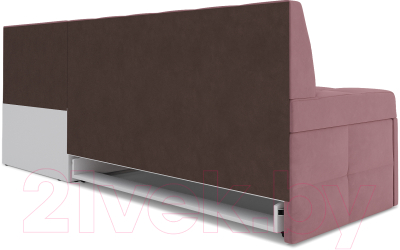 Уголок кухонный мягкий Mebel-Ars Атлантис правый 212x84x135 (велюр пудра НВ-178 18)