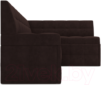 Уголок кухонный мягкий Mebel-Ars Атлантис правый 212x84x135 (велюр шоколад HB-178 16)