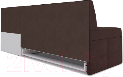 Уголок кухонный мягкий Mebel-Ars Атлантис правый 212x84x135 (велюр шоколад HB-178 16)
