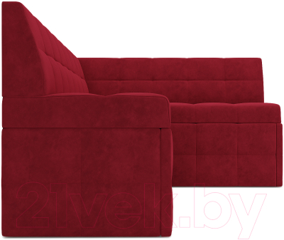 Уголок кухонный мягкий Mebel-Ars Атлантис правый 212x84x135 (кордрой красный)