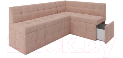 Уголок кухонный мягкий Mebel-Ars Атлантис правый 212x84x135 (кордрой бежевый)