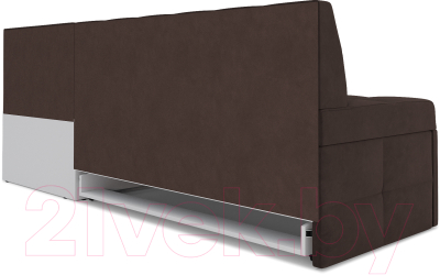 Уголок кухонный мягкий Mebel-Ars Атлантис правый 212x84x135 (кордрой коричневый)