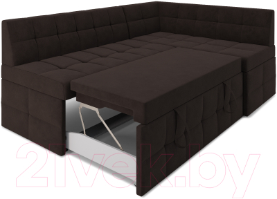 Уголок кухонный мягкий Mebel-Ars Атлантис правый 212x84x135 (кордрой коричневый)