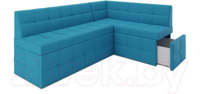 Уголок кухонный мягкий Mebel-Ars Атлантис правый 212x84x135 (синий)