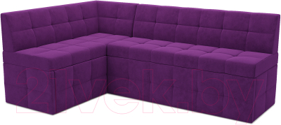 Уголок кухонный мягкий Mebel-Ars Атлантис левый 212x84x135 (фиолетовый) - фото