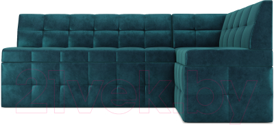 Уголок кухонный мягкий Mebel-Ars Атлантис правый 190x84x120 (сине-зеленый Star Velvet 43 Black Green)