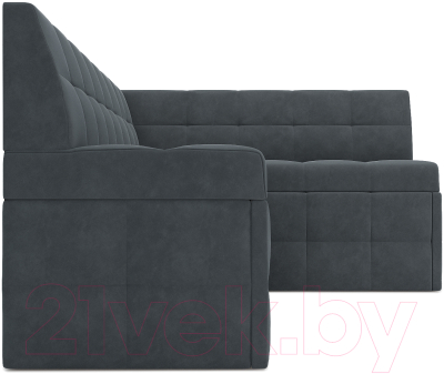 Уголок кухонный мягкий Mebel-Ars Атлантис правый 190x84x120 (велюр серо-синий HB-178 26)