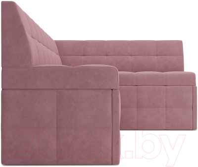 Уголок кухонный мягкий Mebel-Ars Атлантис правый 190x84x120 (велюр пудра НВ-178 18)