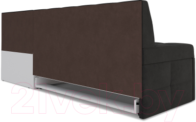 Уголок кухонный мягкий Mebel-Ars Атлантис правый 190x84x120 (велюр черный НВ-178 17)