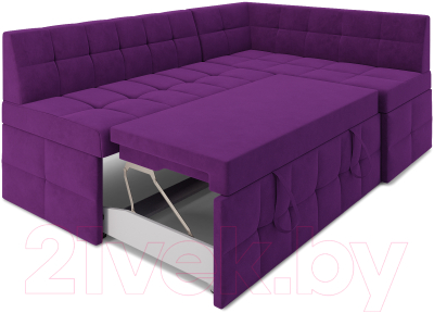 Уголок кухонный мягкий Mebel-Ars Атлантис правый 190x84x120 (фиолетовый)