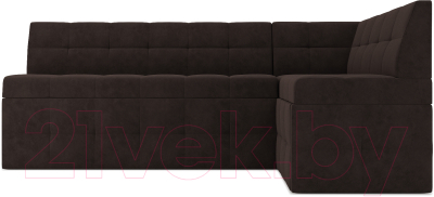 Уголок кухонный мягкий Mebel-Ars Атлантис правый 190x84x120 (кордрой коричневый)