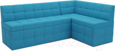 Уголок кухонный мягкий Mebel-Ars Атлантис правый 190x84x120 (синий) - фото