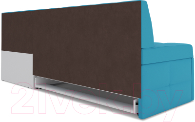 Уголок кухонный мягкий Mebel-Ars Атлантис правый 190x84x120 (синий)