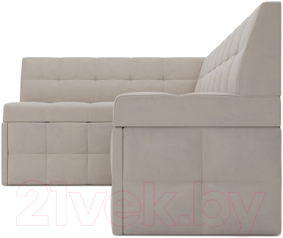 Уголок кухонный мягкий Mebel-Ars Атлантис левый 190x84x120 (бежевый Star Velvet 6 Light Beige)