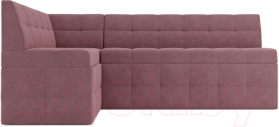 Уголок кухонный мягкий Mebel-Ars Атлантис левый 190x84x120 (велюр пудра НВ-178 18)