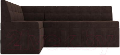 Уголок кухонный мягкий Mebel-Ars Атлантис левый 190x84x120 (велюр молочный шоколад НВ-178 13)
