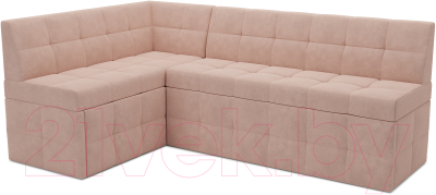 Уголок кухонный мягкий Mebel-Ars Атлантис левый 190x84x120 (кордрой бежевый) - фото