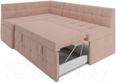 Уголок кухонный мягкий Mebel-Ars Атлантис левый 190x84x120 (кордрой бежевый)