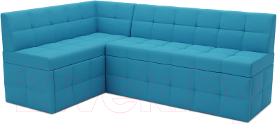 Уголок кухонный мягкий Mebel-Ars Атлантис левый 190x84x120 (синий) - фото