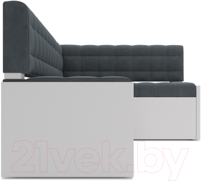 Уголок кухонный мягкий Mebel-Ars Ганновер правый 208x82x133 (велюр серо-синий HB-178 26)