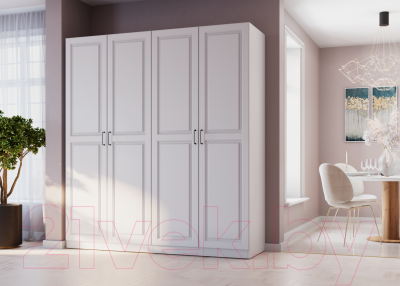 Шкаф Интермебель Марсель 11 / МР-01-11-B2 (белый софт)