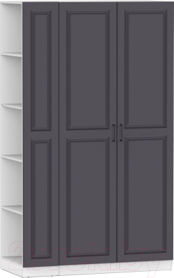 Шкаф Интермебель Марсель 11 / МР-01-11-B2 (графит софт) - фото