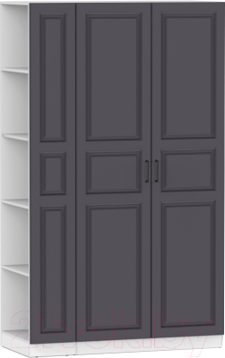 Шкаф Интермебель Марсель 12 / МР-01-12-B3 (графит софт) - фото