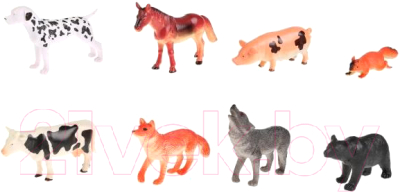Набор фигурок игровых Играем вместе Дикие и домашние животные / PH990308A15 - фото