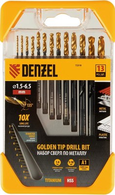 Набор сверл Denzel 72318
