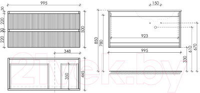 Тумба под умывальник Sancos Snob R / SNR100RCE