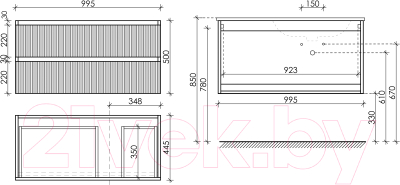 Тумба под умывальник Sancos Snob T / SNT100RSM