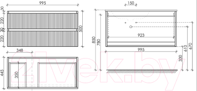 Тумба под умывальник Sancos Snob R / SNR100LCE