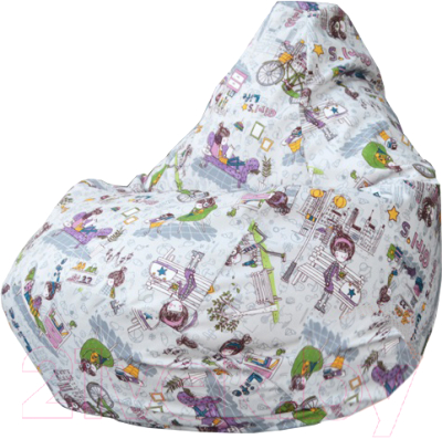 Бескаркасное кресло Flagman Груша Макси Г2.5-96 (girls life 01) - фото