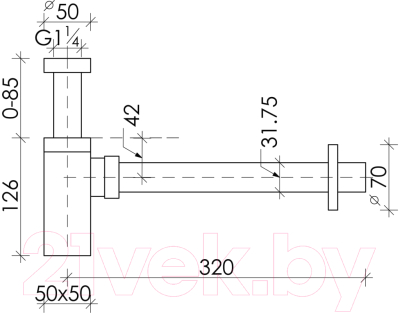 Сифон Ceramica Nova 70002CH