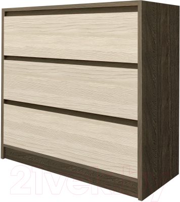 Комод Артём-Мебель Марсель СН 111.05 (дуб экспрессив бронзовый/дуб экспрессив песочный) - фото