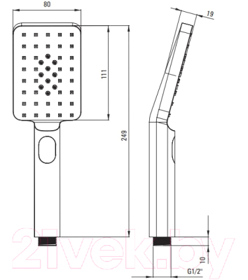 Душевая система со смесителем Deante NAC 04HT