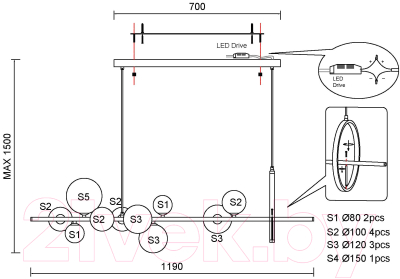 Потолочный светильник ST Luce SL1165.423.15
