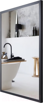Зеркало Emze Line 60x80 / LINE.60.80.CHE (черный) - фото