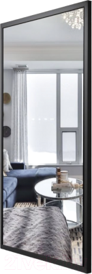 Зеркало Emze Line 115x60 / LINE.115.60.CHE (черный) - фото