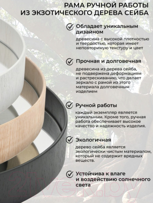 Зеркало Emze Loft D80 / LOFT.80.80.CHE (черный)