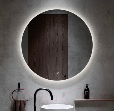 Зеркало Emze Led D70 / LED.70.70.4K (c подсветкой)